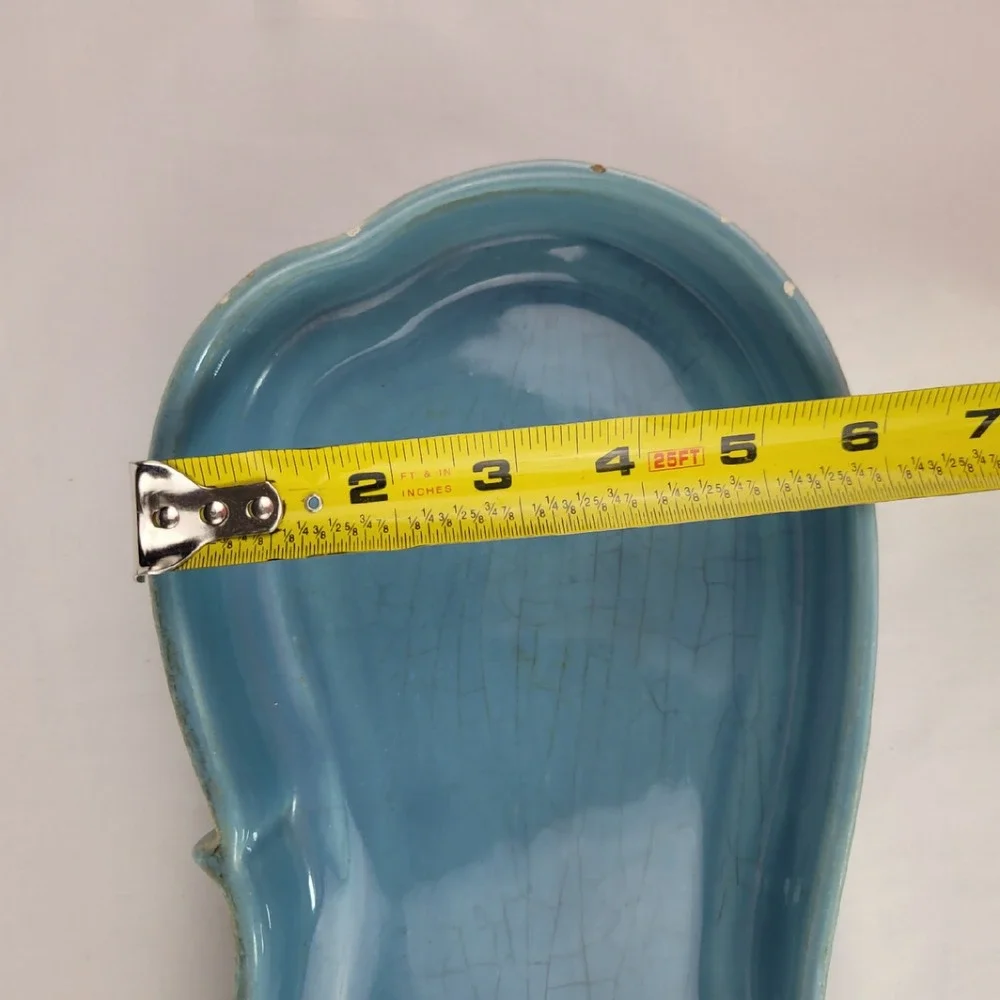 Vintage Royal Haeger USA Blue Drip Glaze Ceramic Dish Tray 13.5in